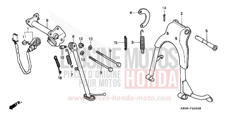 BEQUILLE de CB Two Fifty TASMANIA GREEN ME (G142) de 1994